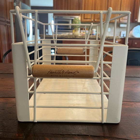 Hearth & Hand Other - Hearth and hand metal basket with wood handles